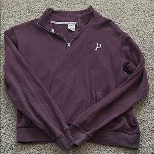 Victoria's Secret PINK Zip-Up Sweater in Maroon